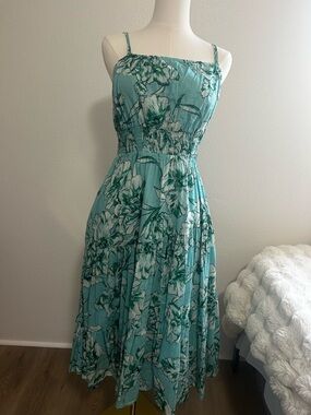 Maurices Blue and Green Pleated Sundress